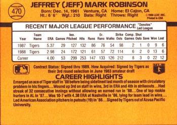 Jeff Robinson  baseball card collectible - Main Image 2