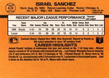 Israel Sanchez  baseball card collectible - Main Image 2