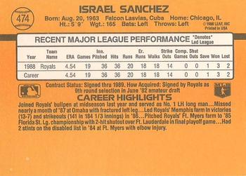 Israel Sanchez  baseball card collectible - Main Image 2