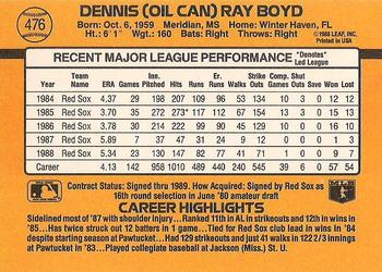 Oil Can Boyd  baseball card collectible - Main Image 2
