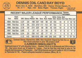 Oil Can Boyd  baseball card collectible - Main Image 2