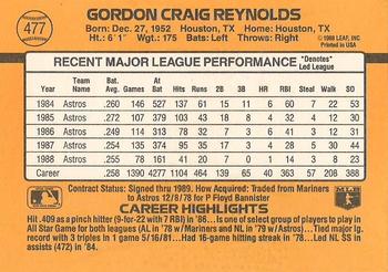 Craig Reynolds  baseball card collectible - Main Image 2