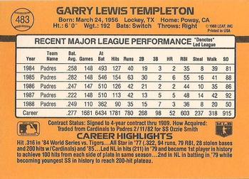 Garry Templeton  baseball card collectible - Main Image 2