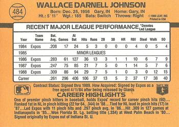 Wallace Johnson  baseball card collectible - Main Image 2