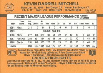 Kevin Mitchell  baseball card collectible - Main Image 2