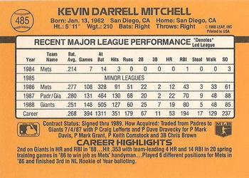 Kevin Mitchell  baseball card collectible - Main Image 2