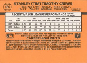 Tim Crews  baseball card collectible - Main Image 2