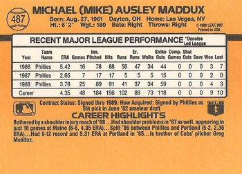 Mike Maddux  baseball card collectible - Main Image 2