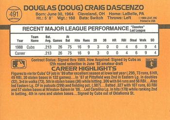 Doug Dascenzo  baseball card collectible - Main Image 2