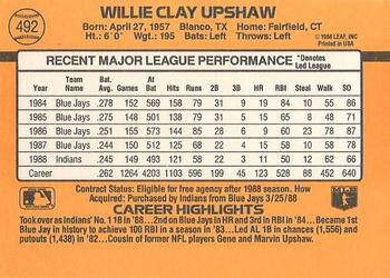 Willie Upshaw  baseball card collectible - Main Image 2
