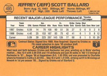Jeff Ballard  baseball card collectible - Main Image 2