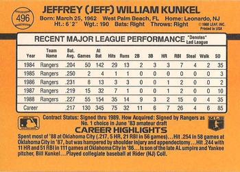 Jeff Kunkel  baseball card collectible - Main Image 2