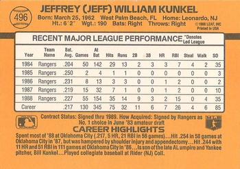Jeff Kunkel  baseball card collectible - Main Image 2