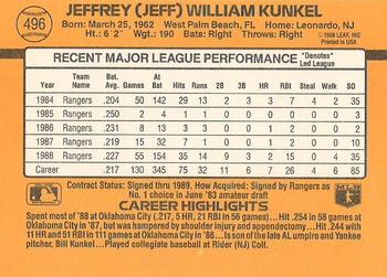 Jeff Kunkel  baseball card collectible - Main Image 2