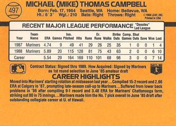 Mike Campbell  baseball card collectible - Main Image 2