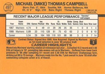 Mike Campbell  baseball card collectible - Main Image 2
