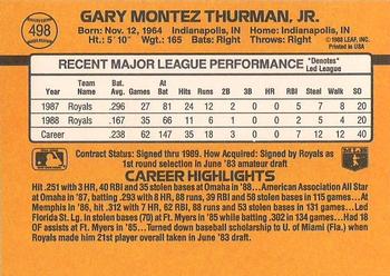 Gary Thurman  baseball card collectible - Main Image 2