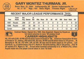 Gary Thurman  baseball card collectible - Main Image 2