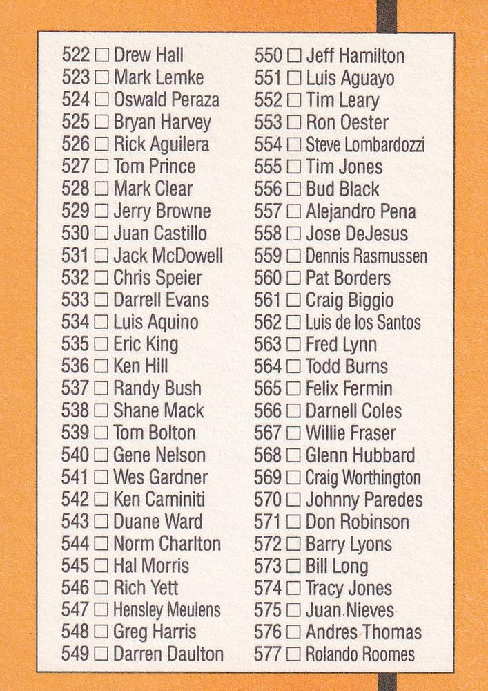 Checklist: 468-577  baseball card collectible - Main Image 2