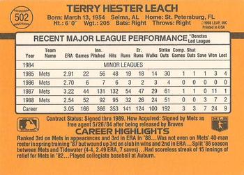 Terry Leach  baseball card collectible - Main Image 2