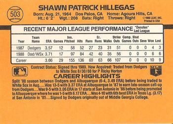 Shawn Hillegas  baseball card collectible - Main Image 2