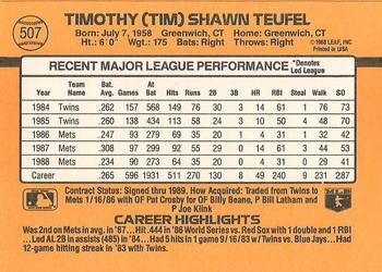 Tim Teufel  baseball card collectible - Main Image 2