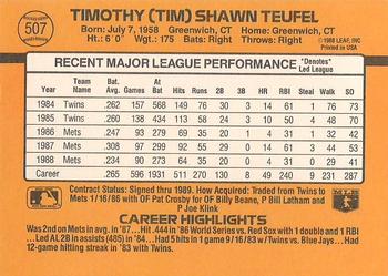 Tim Teufel  baseball card collectible - Main Image 2