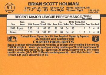Brian Holman  baseball card collectible - Main Image 2