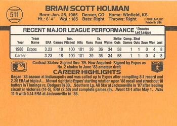 Brian Holman  baseball card collectible - Main Image 2