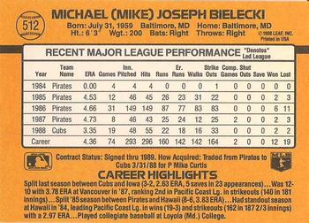 Mike Bielecki  baseball card collectible - Main Image 2