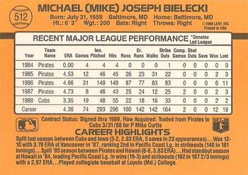 Mike Bielecki  baseball card collectible - Main Image 2
