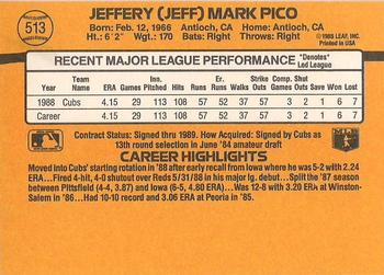 Jeff Pico  baseball card collectible - Main Image 2