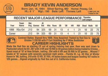 Brady Anderson  baseball card collectible - Main Image 2