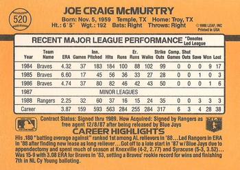 Craig McMurtry  baseball card collectible - Main Image 2