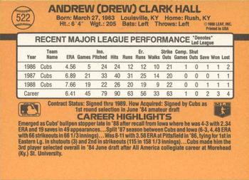 Drew Hall  baseball card collectible - Main Image 2