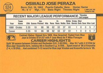 Oswald Peraza  baseball card collectible - Main Image 2