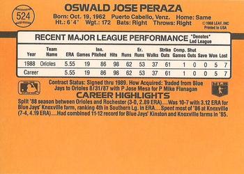 Oswald Peraza  baseball card collectible - Main Image 2