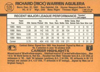 Rick Aguilera  baseball card collectible - Main Image 2