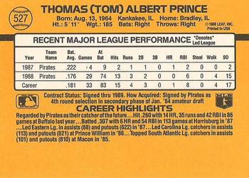 Tom Prince  baseball card collectible - Main Image 2