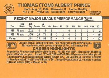 Tom Prince  baseball card collectible - Main Image 2