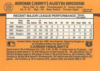 Jerry Browne  baseball card collectible - Main Image 2