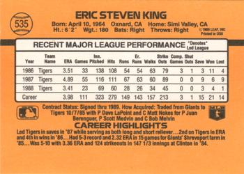 Eric King  baseball card collectible - Main Image 2