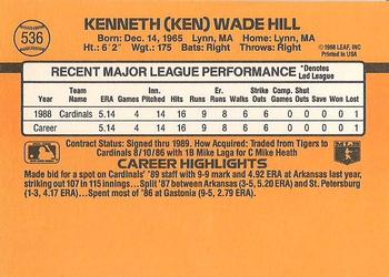 Ken Hill  baseball card collectible - Main Image 2