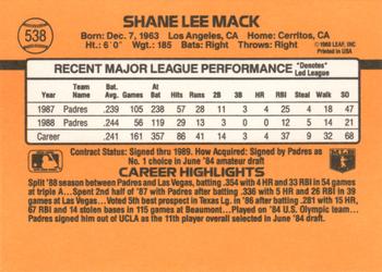 Shane Mack  baseball card collectible - Main Image 2