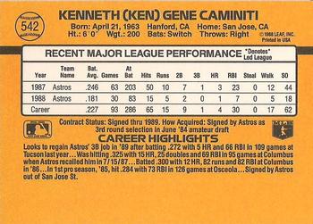 Ken Caminiti  baseball card collectible - Main Image 2