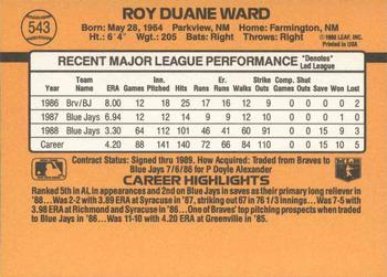 Duane Ward  baseball card collectible - Main Image 2