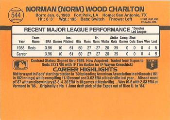 Norm Charlton  baseball card collectible - Main Image 2