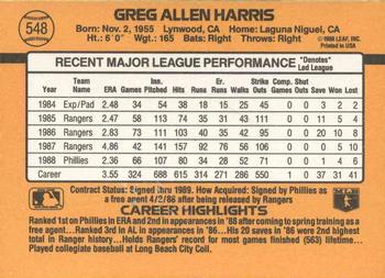 Greg Harris  baseball card collectible - Main Image 2