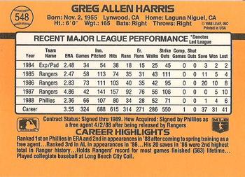 Greg Harris  baseball card collectible - Main Image 2