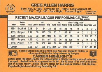 Greg Harris  baseball card collectible - Main Image 2
